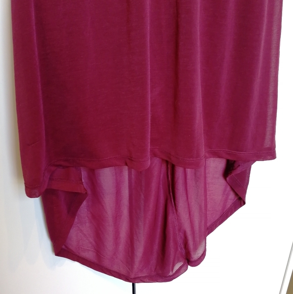 H&M Burgundy lace high low hem midi dress XS - Picture 5 of 7